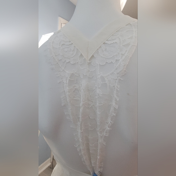 La Perla White halter neck silk and side lace panels size Medium - Picture 4 of 12